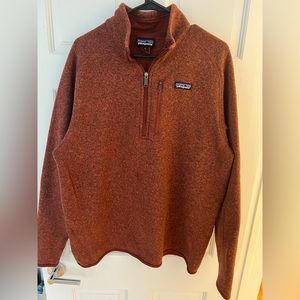 Patagonia Men’s Better Sweater 1/4 Zip Fleece XL Burnt Orange